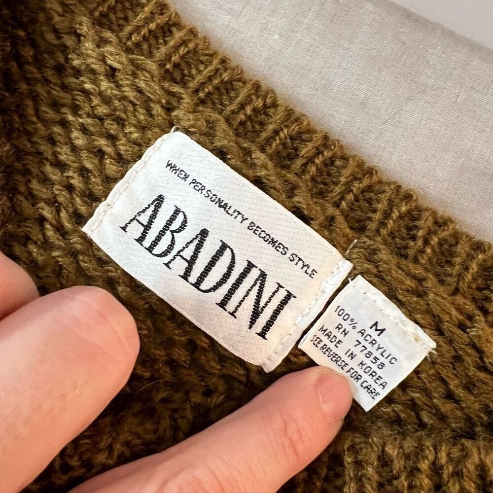 Vintage Abadini Multicolor Twist Knit Crew Neck Sweater Size Medium - Picture 7 of 9
